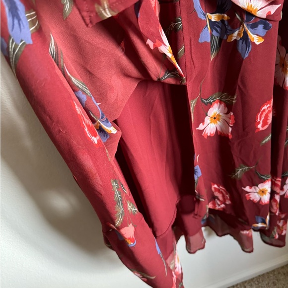 ASTR Mauve Floral High-Low Midi Dress - Picture 7 of 9